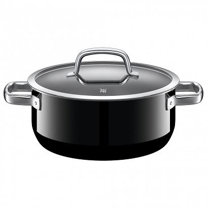 Garnek niski WMF Fusiontec Mineral Ø24 cm - 4,4 l - czarne